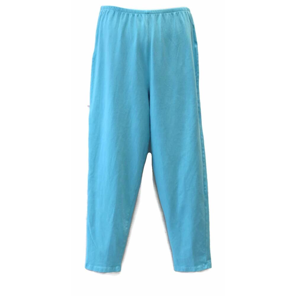 NEW LIZ AND JANE women's cotton ankle leggings - plus in aqua